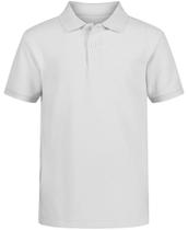 Camisa polo de uniforme escolar para meninos IZOD branca 14-16 Camisa polo de uniforme escolar para meninos IZOD branca 14-16