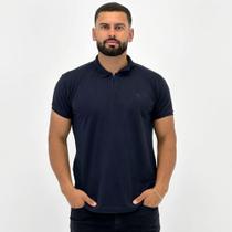 Camisa Polo Dixie Básica com Zíper Manga Curta Masculina