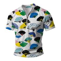 Camisa Polo domirica com Meio Zíper, Controle de Umidade e Caimento Slim