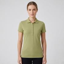 Camisa Polo Dudalina Dec V Peruan In26 Verde Feminino