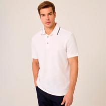 Camisa Polo Dudalina Gola Favo Pr26 Off White Masculino