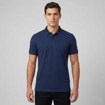Camisa Polo Dudalina Jacquard Gola In26 Azul Masculino Camisa Polo Dudalina Jacquard Gola In26 Azul Masculino