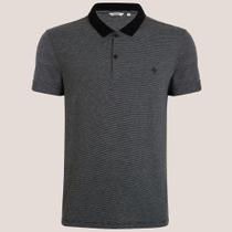 Camisa Polo Dudalina Listrada In25 Preto Masculino