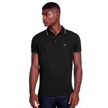 Camisa Polo Dudalina Sport Frisos OU24 Preto Masculino