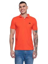 Camisa Polo Ecko Piquet Masculina Laranja Flame Camisa Polo Ecko Piquet Masculina Laranja Flame