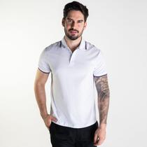 Camisa Polo Ellus Piquet Classic Frisos Branca