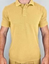 Camisa Polo Estonada Bege Malha Piquet - Tamanhos P, M, G e GG Camisa Polo Estonada Bege Malha Piquet - Tamanhos P, M, G e GG