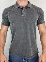 Camisa Polo Estonada Chumbo - Malha Piquet - Tamanhos P, M, G e GG