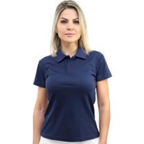 Camisa polo feminina baby look