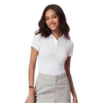 Camisa Polo Feminina Baby Look Piquet Poliéster
