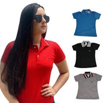Camisa Pólo Feminina Em Poliéster