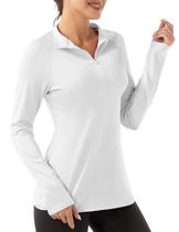 Camisa Polo Feminina FKEEP Manga Comprida UV 50+ - Proteção Solar - Branca - Tamanho PP