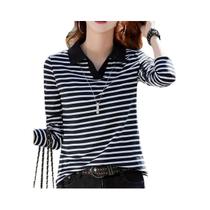 Camisa Polo Feminina Listrada