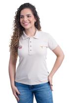 Camisa Polo Feminina Texas Farm - New Style - Cpf007 - Bege