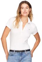 Camisa Polo Feminina Tommy Hilfiger Branca - Manga Curta - Tamanho XL