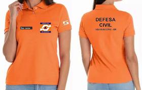 Camisa Polo Feminino Defesa Civil Bordado Personalizada Camisa Polo Feminino Defesa Civil Bordado Personalizada