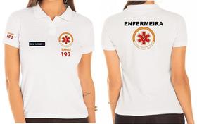 Camisa Polo Feminino Enfermeira Samu Bordado