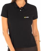 Camisa Polo Feminino MRV Bordado - Estilo Baby Look
