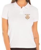 Camisa Polo Feminino NUTRIÇÃO Bordado - Estilo Baby Look