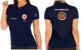 Camisa Polo Feminino SOCORRISTA SAMU Bordado - Tecido de Malha Piquet Camisa Polo Feminino SOCORRISTA SAMU Bordado - Tecido de Malha Piquet