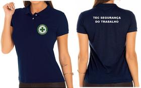 Camisa Polo Feminino Técnica de Segurança do Trabalho com Bordado Personalizado Camisa Polo Feminino Técnica de Segurança do Trabalho com Bordado Personalizado