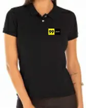 Camisa Polo Feminino Uber 99 Bordada Mod2 - Tecido de Malha Piquet Camisa Polo Feminino Uber 99 Bordada Mod2 - Tecido de Malha Piquet