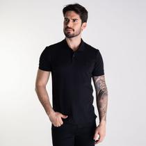 Camisa Polo Forum Algodão Pima Preta