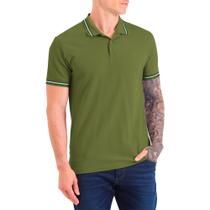 Camisa Polo Forum Lines In24 Verde Masculino