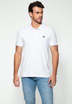 Camisa Polo Guess Piquet Bordado Ombro Branco