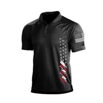 Camisa Polo H HYFOL Masculina Manga Curta Stretch Patriótica XL Camisa Polo H HYFOL Masculina Manga Curta Stretch Patriótica XL