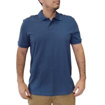 Camisa Polo Hering Masculina Azul Piquet Regular Básica