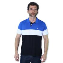 Camisa Polo Hipica Polo Club Recortes Hosizontais Exclusivo