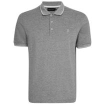 Camisa Polo Individual Jacquard Comfort In24 Cinza Masculino