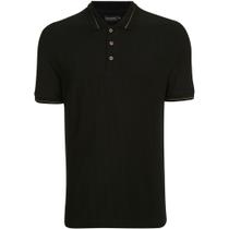 Camisa Polo Individual Jacquard Slim In24 Preto Masculino