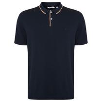 Camisa Polo Individual Piquet Friso Ou25 Marinho Masculino