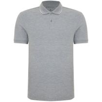 Camisa Polo Individual Slim Friso Ou24 Cinza Masculino