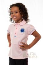 Camisa Polo Infantil Cruzeiro Rosa Oficial