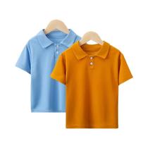 Camisa Polo Infantil De Cor Sólida Para Meninos E Meninas, T-shirt Esportiva Fashion De Manga Curta,