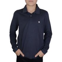 Camisa Polo Infantil Masculina Applicato ML Cinza - APT3793