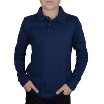 Camisa Polo Infantil Masculina Applicato ML Navy Marinho