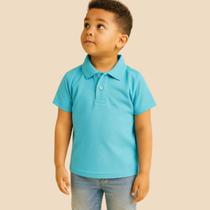 Camisa Polo Infantil Masculina Básica com Gola Clássica e Botão Estilo e Conforto para o Dia a Dia