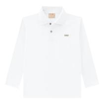 Camisa Polo Infantil Masculina Milon em Algodão na cor Branca