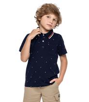 Camisa Polo Infantil Masculina Trick Nick Azul