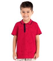 Camisa Polo Infantil Meia Malha Rovi Kids Vermelho