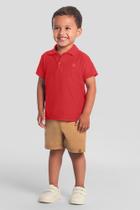 Camisa polo infantil menino canelada Brandili