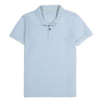 Camisa Polo Infantil Menino Essencial Azul Grisaceo Ogochi