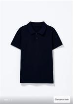 Camisa polo infantil menino manga curta em piquet - preto Camisa polo infantil menino manga curta em piquet - preto