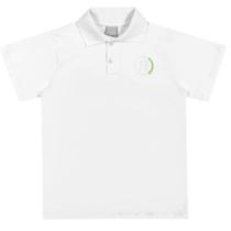 Camisa Pólo Infantil Menino Mangas Curtas Branco Tam 1 a 12 - Angerô