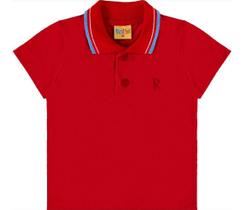 Camisa Polo Infantil Menino Meia Malha Bordada