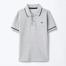 Camisa Pólo Infantil Menino Verão Cinza - Hering Kids